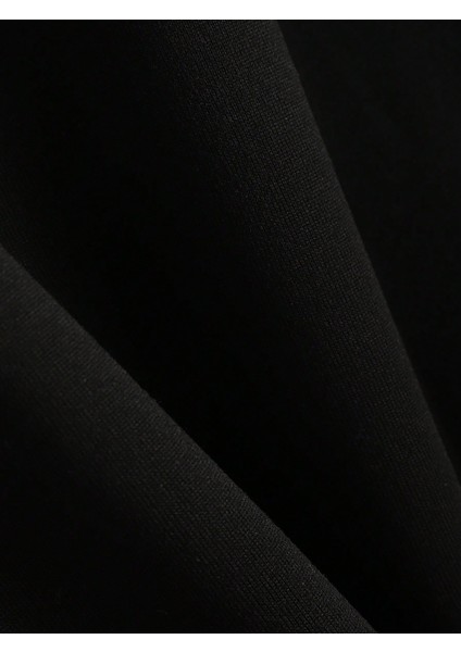 Erkek Siyah Baskılı Bisiklet Yaka Sweatshirt Jogger Eşofman indirimleri