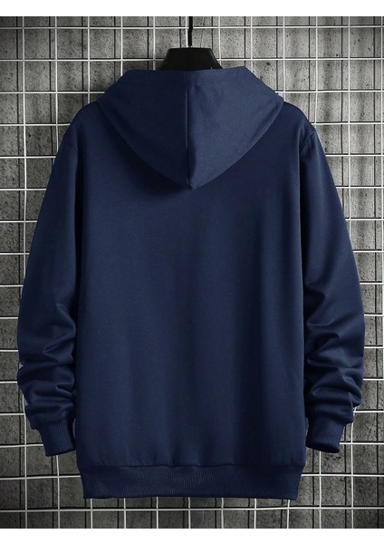 Erkek Indigo Mavi Thickened Sweatshirt Sport Tracksuit Kalın Featuring Eşofman Takımı fiyatları