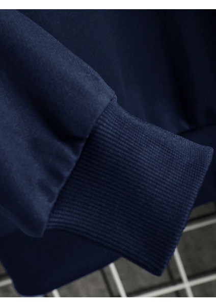 Erkek Indigo Mavi Thickened Sweatshirt Sport Tracksuit Kalın Featuring Eşofman Takımı fırsatları