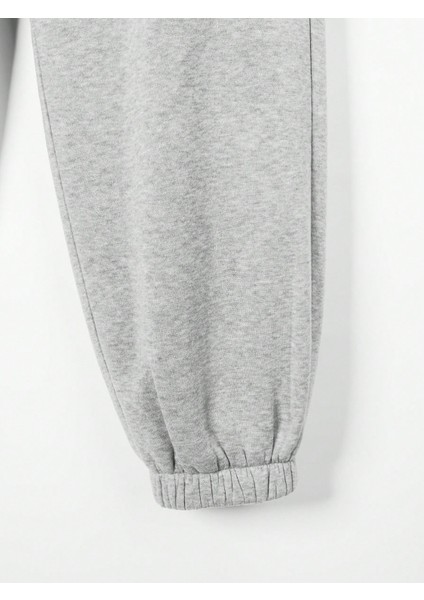 Erkek Gri Simple Front Pocket Sweatshirt Sweatshirt Eşofman Takımı Takımı fırsatları