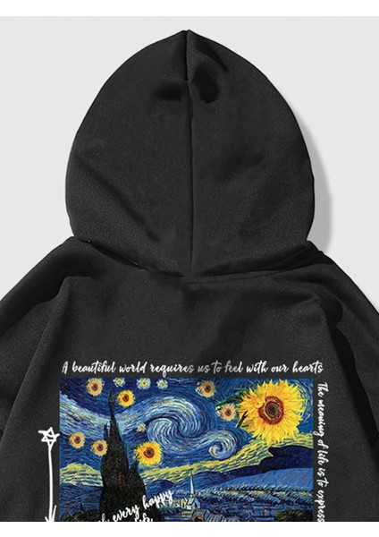 Erkek Siyah Street Life Sweatshirt Sweatshirt Jogger Eşofman Baskılı Model fırsatları