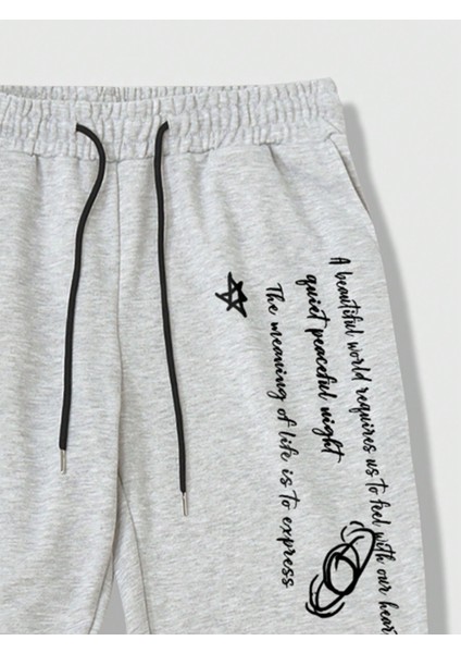 Erkek Siyah Street Life Sweatshirt Sweatshirt Jogger Eşofman Baskılı Model indirimleri