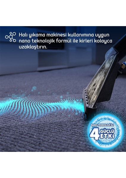 Nano Teknoloji ile Makine Halı ve Koltuk Şampuanı 1000ml x 2 Adet