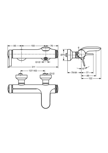 A4271AA Melange Banyo Bataryası