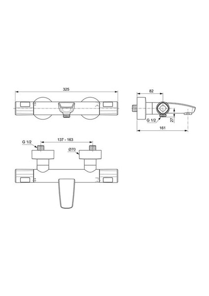 A7238AA Ceratherm T100 Termostatik Banyo Bataryası