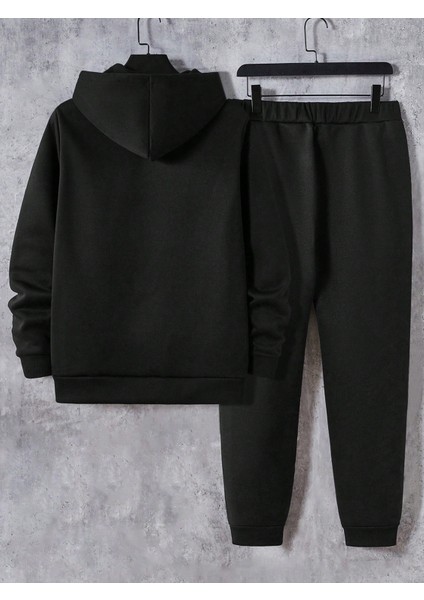 Erkek Siyah Baskılı Eşofman modelleri