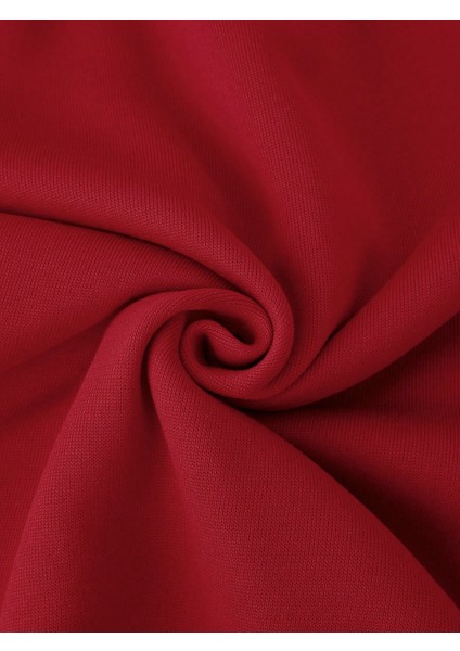 Erkek Kırmızı Cross Sentence Baskılı Kalın Joggers Takımı fırsatları