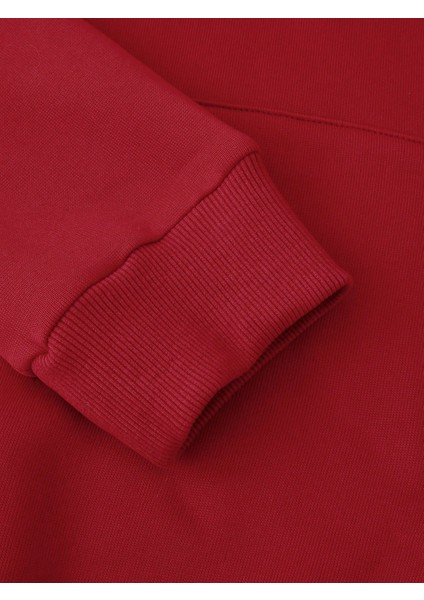 Erkek Kırmızı Cross Sentence Baskılı Kalın Joggers Takımı indirimleri