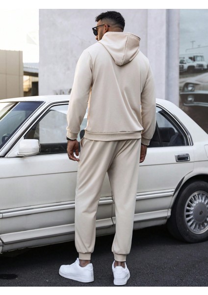 Erkek Bej Plus Baskılı Eşofman Takımı Takımı fiyatları