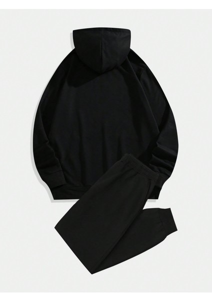 Erkek Siyah Goth Eye Baskılı Sweatshirt Sweatshirt Jogger Eşofman fiyatları