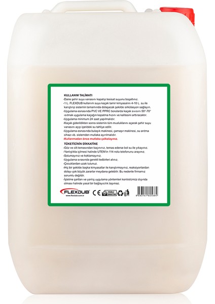 Kullanım Suyu Kaçak Tamir Kimyasalı 10 Lt