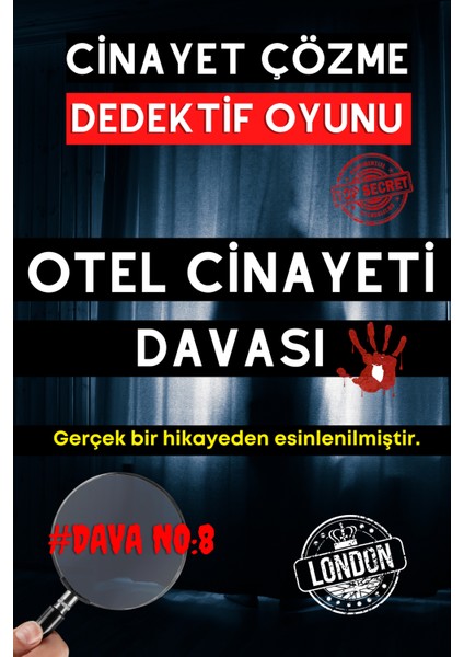 Otel Davası - Dedektif Oyunu - Cinayet Çözme Oyunu - Dedektiflik Suçluyu Bulma Gizemli Davalar