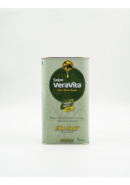 Veravita Natürel Sızma Zeytinyağı Teneke 1 Lt Max:0,8