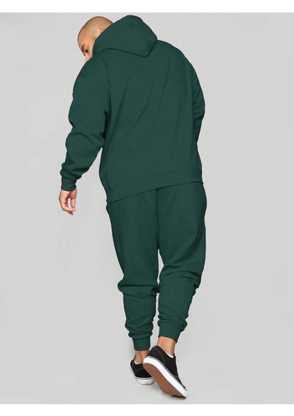 Erkek Yeşil Baskılı Eşofman Takımı Günlük Suit fiyatları