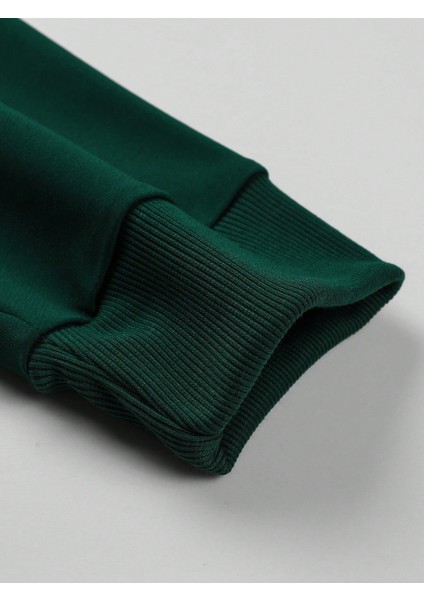 Erkek Yeşil Baskılı Eşofman Takımı Günlük Suit indirimleri