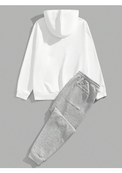 Erkek Çok Renkli Plus Baskılı Sweatshirt Sweatshirt Eşofman Takımı Örme Kumaş Günlük Takımı fiyatları