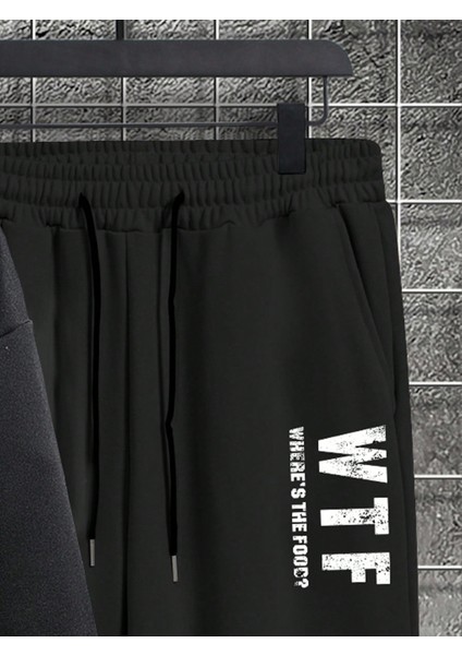 Erkek Siyah Extended Sizes Mens Plus Baskılı Sweatshirt Sweatshirt Eşofman Takımı modelleri