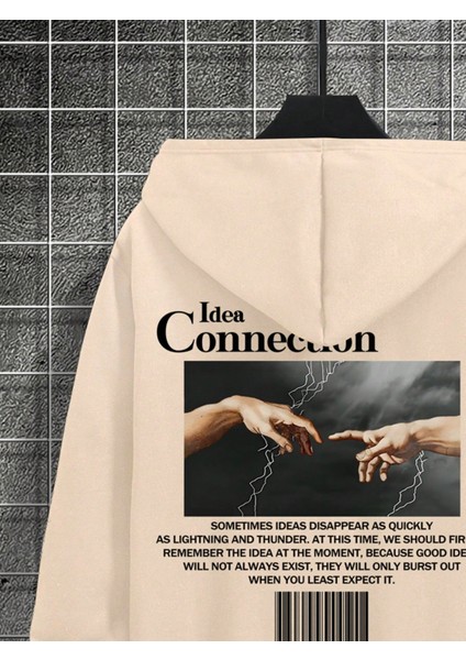 Erkek Bej Plus Sweatshirt Sweatshirt Eşofman Takımı Yazılı Baskılı fırsatları