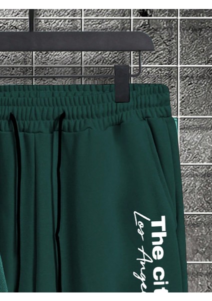 Erkek Yeşil Plus Baskılı Eşofman Takımı modelleri