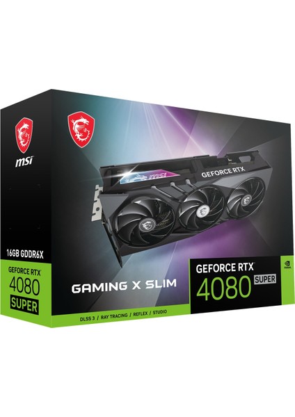 VGA GEFORCE RTX 4080 SUPER 16G GAMING X SLIM RTX4080S 16GB GDDR6X 256B DX12 PCIE 4.0 X16 (3XDP 1XHDMI)