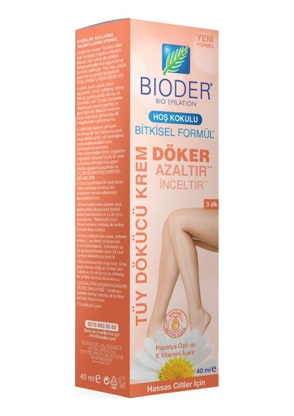 Tüy Dökücü Krem Hassas Cilt 40 ml x 3 Adet