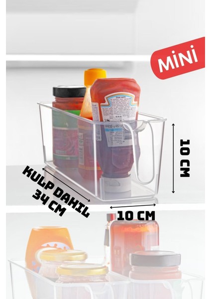 Nandy Home Frigo Kulplu Mini Buzdolabı & Dolap Içi Düzenleyici Organizer 3 Adet