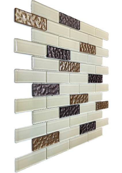 Mutfak Tezgah Arası ve Iç Dekorasyon Için Kristal Cam Mozaik. Cam Ölçüsü: 23X73 Mm. File Ölçüsü: 30X30 cm. ( 1 Kutu = 1 m2 Fiyatıdır ) modelleri
