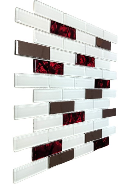 Mutfak Tezgah Arası ve Iç Dekorasyon Için Kristal Cam Mozaik. Cam Ölçüsü: 23X73 Mm. File Ölçüsü: 30X30 cm. ( 1 Koli = 1 m2 Fiyatıdır ) fiyatları