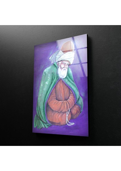 Mevlana Celaleddin Rumi Temperli Cam Duvar Tablosu modelleri