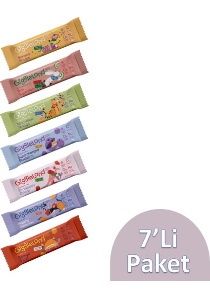 Giggle Land Meyve Barı Tanışma Paketi 7 Adet x 20 gr