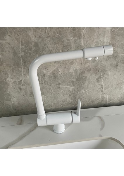 Mutfak Evye Bataryası Dual Flow Su Arıtma Çıkışlı Yeni Tasarım Mat Beyaz Katlanır 7 Yıl Güvenceli fiyatları