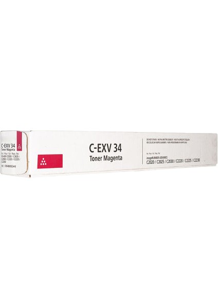 Canon C-EXV34 Muadil Kırmızı Toner