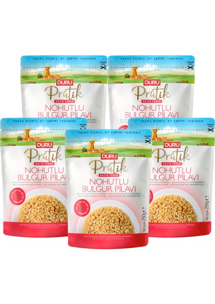 5'li Pratik Nohutlu Bulgur Pilavı 250 gr