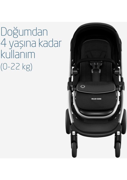 Adorra 2 Seyahat Sistem Bebek Arabası Black-Graphite