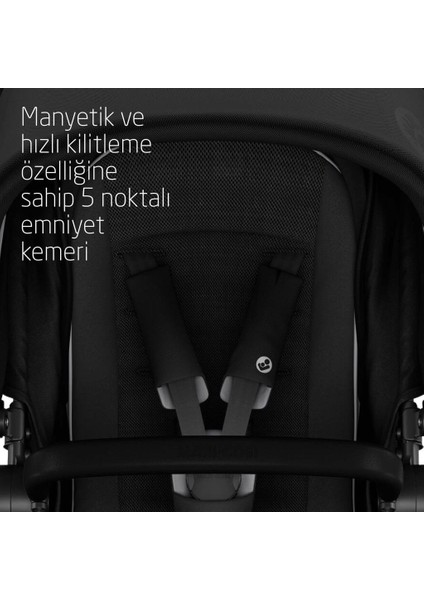 Adorra 2 Seyahat Sistem Bebek Arabası Black-Graphite