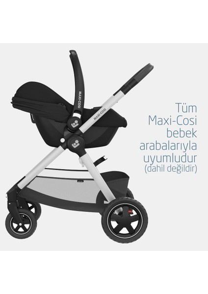 Cabrio Fix I-Size Adac'lı Bebek Oto Koltuğu ve Ana Kucağı 0-13 kg Essential Black