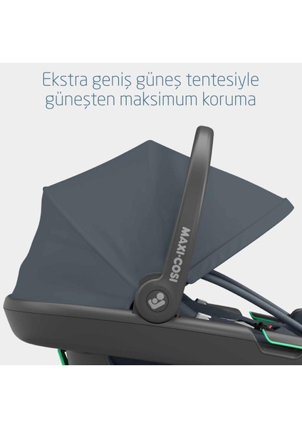 Coral 360 Dönebilir Yatabilir 2'si Bir Arada Bebek Oto Koltuğu ve Ana Kucağı Essential Graphite