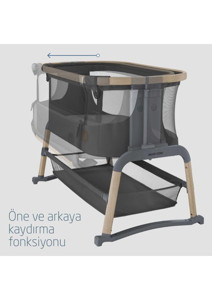 Maxi Cosi Iora Air Sallanabilen Ahşap Görünümlü Anne Yanı Beşik Beyond Graphite
