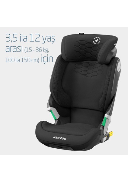 Kore Pro Işık Sensörlü ADAC'lı İsofixli I-Size 15-36 Kg Çocuk Oto Koltuğu Authentic Black