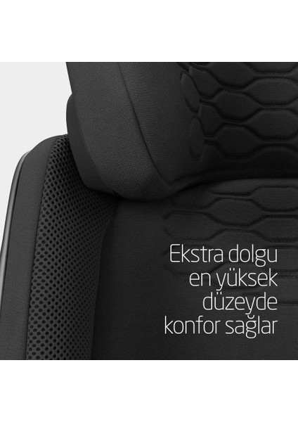 Kore Pro Işık Sensörlü ADAC'lı İsofixli I-Size 15-36 Kg Çocuk Oto Koltuğu Authentic Black