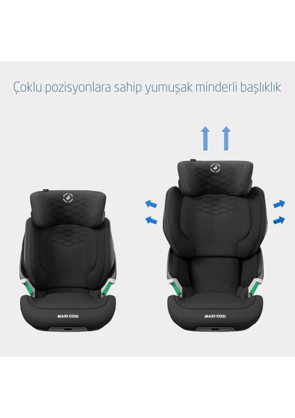 Kore Pro Işık Sensörlü ADAC'lı İsofixli I-Size 15-36 Kg Çocuk Oto Koltuğu Authentic Black