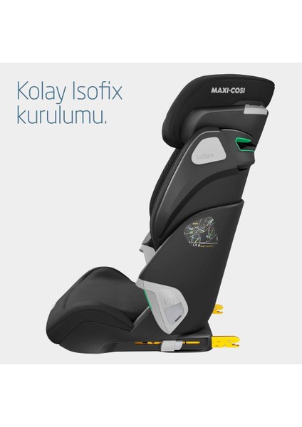 Kore Pro Işık Sensörlü ADAC'lı İsofixli I-Size 15-36 Kg Çocuk Oto Koltuğu Authentic Black