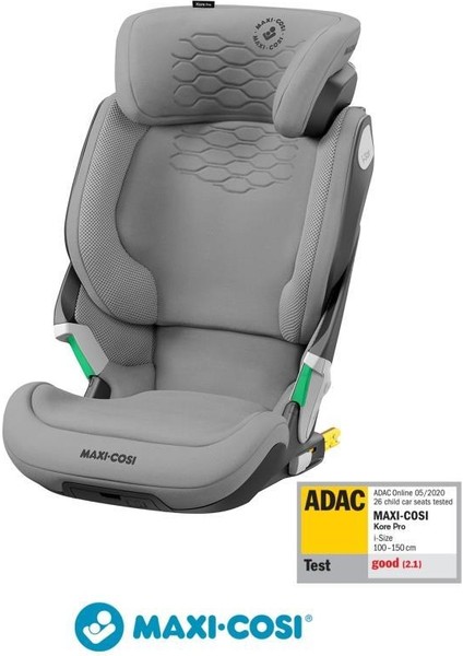MaxiCosi Kore Pro Işık Sensörlü Adac'Lı Isofixli ISize 15-36 Kg Çocuk Oto Koltuğu Authentic Grey