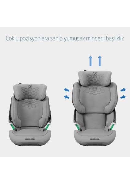 MaxiCosi Kore Pro Işık Sensörlü Adac'Lı Isofixli ISize 15-36 Kg Çocuk Oto Koltuğu Authentic Grey