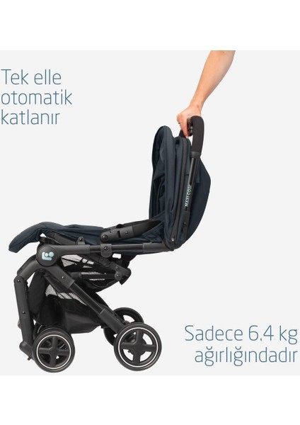 Lara2 Ultra Kompakt Otomatik Katlanan Kabin Boy Seyahat Sistem Olabilen Bebek Arabası Essential Graphite