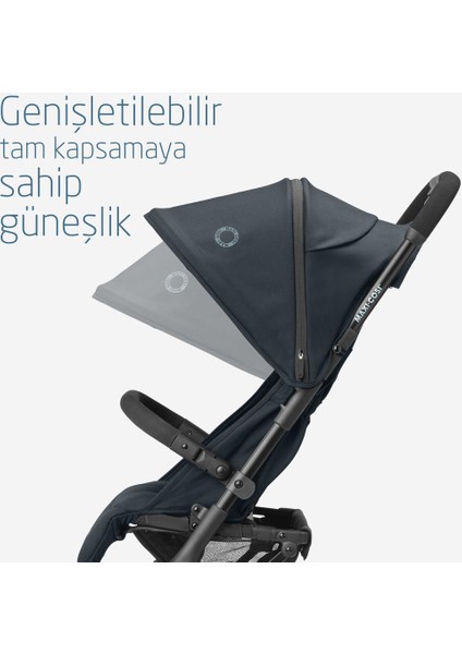 Lara2 Ultra Kompakt Otomatik Katlanan Kabin Boy Seyahat Sistem Olabilen Bebek Arabası Essential Graphite