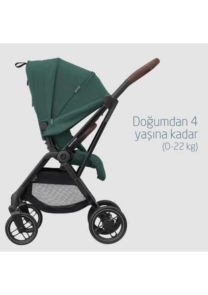 MaxiCosi Leona2 Çift Yönlü Uzatılabilir Sırt Desteği Tam Yatabilir Bebek Arabası Essential Green