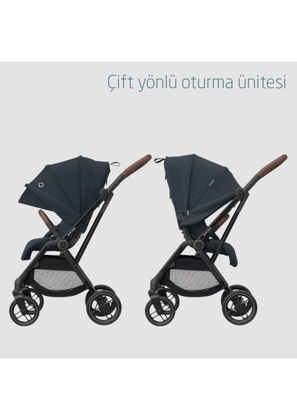 Leona2 Çift Yönlü Uzatılabilir Sırt Desteği Tam Yatabilir Bebek Arabası Essential Graphite