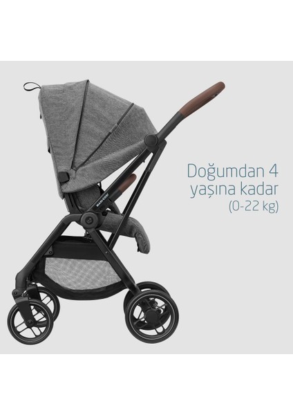 MaxiCosi Leona2 Çift Yönlü Uzatılabilir Sırt Desteği Tam Yatabilir Bebek Arabası Select Grey