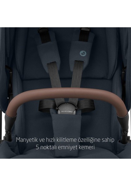 Leona2-Cabriofix Tek Elle Katlanabilen Ultra Kompakt Çift Yönlü Seyahat Sistem Bebek Arabası Essential Graphite